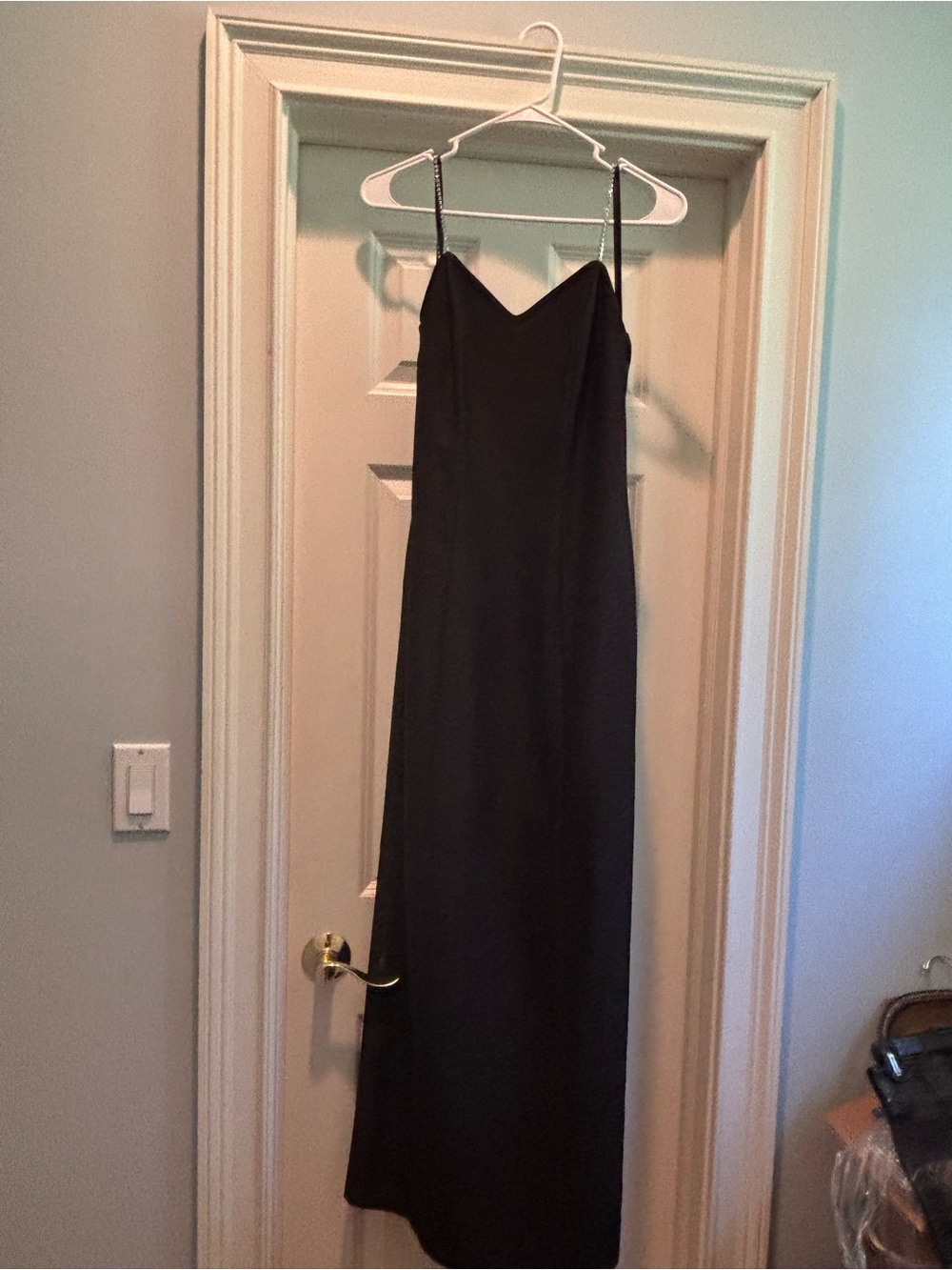 Classic Black Slip Dress with Spaghetti Straps